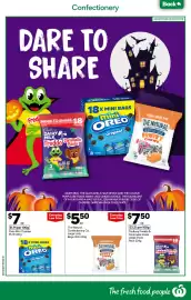 Woolworths catalogue week 42 Page 32: The Natural Confectionery Co. Large Lolly €5,50, Oreo Mini Cookies €7,00