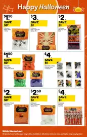 Woolworths catalogue week 42 Page 43: Halloween Glow in the Dark Spiders €3,00, Halloween Warning Tape €2,00
