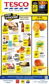 Tesco leták týden 42 Strana 1: Král Sýrů Hermelín €29,90, Mango €19,90