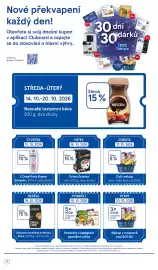 Tesco leták týden 42 Strana 8: Nové překvapení každý den! Otevřete si svůj dnešní kupon v aplikaci Clubcard a zapojte se do