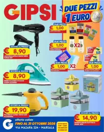 Volantino Gipsi Pagina 1: Asciugacapelli 2100w nero eurus dry €8,90, Ferro da stiro acciaio azzurro €8,90