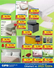 Volantino Gipsi Pagina 5: Completo lenzuolo francesca 1 posto €9,90, Completo lenzuolo francesca 2 posti €12,90