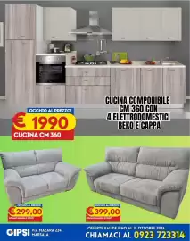 Volantino Gipsi Pagina 6: Divano Malika 2 Posti €299,00, Divano Malika 3 Posti €399,00