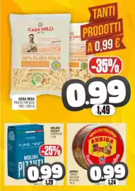 Volantino Vicino a te supermercati Pagina 2: Auriga tonno all'olio di oliva €0,99, Farina tipo 00 Molini Pizzuti €0,99