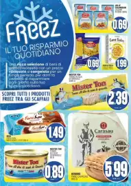 Volantino Vicino a te supermercati Pagina 28: Bobore pane carasau €5,99, Mister Ton Tonno all'olio di semi di Girasole €0,89