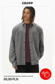 Cropp gazetka tydzień 42 Strona 6: Szara jeansowa koszula z efektem sprania Cropp €99,99