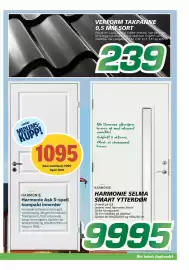 Coop Byggmix kundeavis Side 5: coop MEDLEMS- KUPP! 1095 Ikke-medlem: 1995 Spar 900 VERFORM TAKPANNE 0,5 MM SORT Pris pr m²