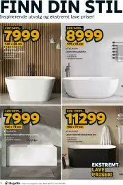 Megaflis kundeavis Side 12: Celeste Celeste Monza badekar €8.999,00, Celeste Messina badekar matt sort €11.299,00
