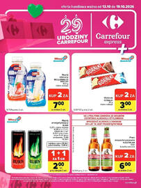 Carrefour Express gazetka tydzień 42 Strona 2: Wafelek Góralki €3,00, Napój energetyzujący Burn €2,00