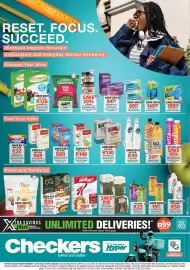 Checkers catalogue Page 1: Bags of Bites Coconut & Seed, Vital Almond & Coconut/Caramel/Peanut & Oat Health Bar €130,00