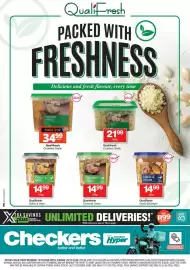 Checkers catalogue Page 1: Qualifresh Crushed Garlic €14,99, Qualifresh Crushed Garlic €34,99