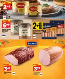 Topaz Express gazetka tydzień 42 Strona 4: Parówki Krakus Selection Z Piersi Kurczaka, Konserwa Spichlerz Rusiecki €6,99