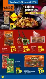 Lidl folder week 43 Pagina 12: Windel drinkbeker met snoepjes €2,99, Halloween chips €1,29