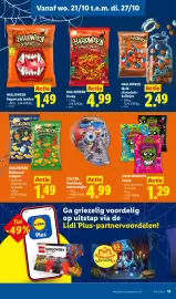 Lidl folder week 43 Pagina 13: Hultén Doodskop met snoepjes €4,99, Sour madness snoep €1,29