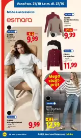 Lidl folder week 43 Pagina 26: Pluchecardigan €11,99, Geribbelde coltruien €9,99