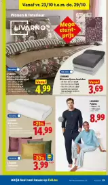 Lidl folder week 43 Pagina 29: Livarno nekkussen €14,99, Pyjama €8,99