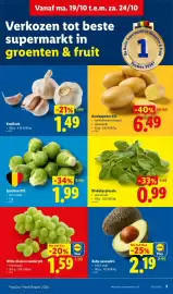 Lidl folder week 43 Pagina 5: Biobabyspinazie €0,99, Spruiten XXL €1,99