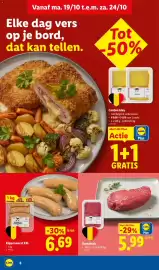 Lidl folder week 43 Pagina 6: Kippenworst XXL €6,69, Rumsteak €5,99