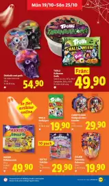 Lidl reklamblad vecka 43 Sida 11: Gottes Fruktisar €29,90, Candy Clown Färdiga lösvikts-favoriter €29,90