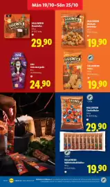 Lidl reklamblad vecka 43 Sida 12: Cocoa Halloween Chokladkolor €29,90, Halloween inbakade jordnötter €19,90