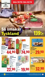 Lidl reklamblad vecka 43 Sida 13: Taste of Deutschland Skinksallad €19,90, Taste of deutschland färdigrätter €44,90
