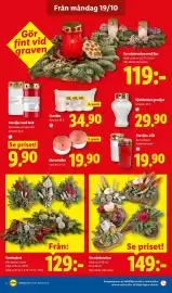Lidl reklamblad vecka 43 Sida 15: Gravbukett €129,00, Gravdekoration €149,00