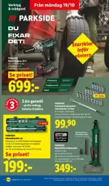 Lidl reklamblad vecka 43 Sida 17: Parkside momentnyckel, set €199,00