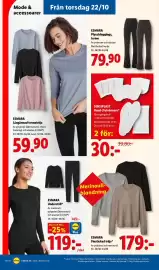 Lidl reklamblad vecka 43 Sida 24: SensiPlast hand-/fotvärmare €30,00, Esmara plyschleggings, termo €79,90