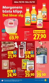 Lidl reklamblad vecka 43 Sida 5: Nestlé Nesquik/ Cheerios flingor €29,90, Skogaholm rostbröd €21,90