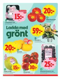 ICA Nära reklamblad vecka 42 Sida 2: Ica mogen mango €15,00, Ica röda kärnfria druvor €25,00