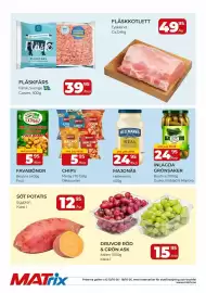 Matrix Butikerna reklamblad vecka 42 Sida 2: Garant fläskfärsk €39,95, Fläskkotlett €49,95