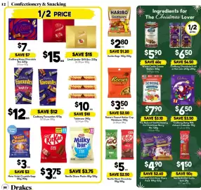 Drakes catalogue week 42 Page 13: Nestle Block Chocolate €5,00, Reese's Peanut Butter Cup Miniatures €3,50