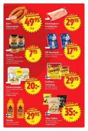 Nya Pulsen reklamblad vecka 42 Sida 10: HK Grillkorv Camping €29,95, Marszinova Senap €7,95