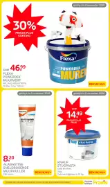 Praxis folder Pagina 4: 30% PRAXIS PLUS KORTING geldig t/m 8 november 2026 72:49 46,99 FLEXA POWERDEK MUURVERF Wit, RAL 9010
