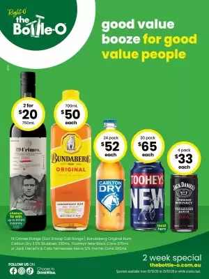 The Bottle O (valid until 25-10)