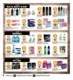 Supabarn catalogue week 42 Page 6: Domestos Disinfectant Bleach €3,30, Omo Laundry Powder & Liquid €14,99