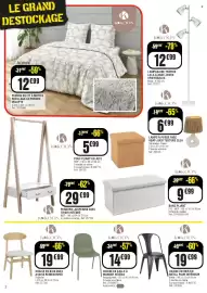 Catalogue La Foir'Fouille page 2: Kokoon banc pliant €9,99, Kokoon chaise en bois avec assise rembourree €19,99