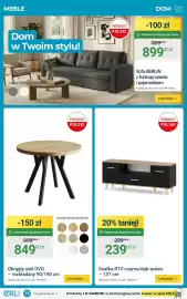 ERLI gazetka tydzień 42 Strona 11: Szafka RTV czarna/dąb wotan 137 cm €239,00, Okrągły stół Ovo rozkładany 90/190 cm €849,00