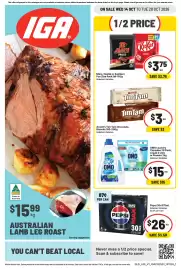 IGA catalogue week 42 Page 1: OMO Laundry Capsules €15,00, Mars, Nestlé or Snickers Fun Size €3,75