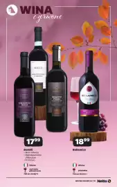 Netto gazetka | Alkohole Strona 15: Wino czerwone Bellamico półsłodkie €18,99, Wino czerwone Borelli Primitivo €17,99