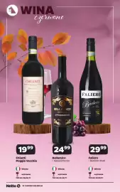 Netto gazetka | Alkohole Strona 16: Wino czerwone Chianti Poggio Vecchio €19,99, Wino czerwone Bellamico Appassimento €24,99