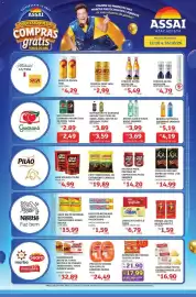 Encarte Assaí Atacadista Página 1: CAFÉ SOLÚVEL PILÃO €4,99, CERVEJA ULTRA MICHELOB €4,79