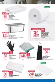 Catalogue Promocash page 19: Gants nitrile noirs €3,59, Bac gastro en inox €14,99
