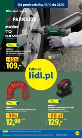 Lidl gazetka tydzień 43 Strona 21: Parkside Akumulatorowy klucz udarowy 20 V €109,00