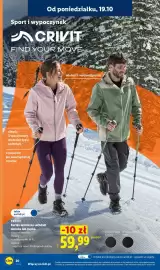 Lidl gazetka tydzień 43 Strona 22: CRIVIT Kurtka termiczna softshell damska lub meska €59,99
