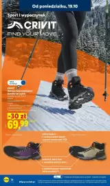 Lidl gazetka tydzień 43 Strona 24: Crivit Skórzane buty trekkingowe damskie lub męskie €69,99