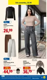 Lidl gazetka tydzień 43 Strona 37: ESMARA Spodnie damskie wide leg €44,99, Esmara Sweter damski z wiskoza €26,99