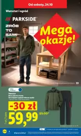 Lidl gazetka tydzień 43 Strona 4: PARKSIDE Bluza polarowa męska lub ocieplane spodnie robocze męskie €59,99