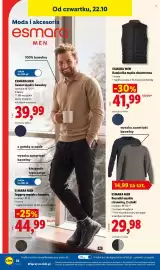 Lidl gazetka tydzień 43 Strona 40: Esmara men Kamizelka męska dwustronna €41,99, ESMARA MEN Sweter męski z bawełny €39,99