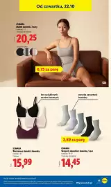 Lidl gazetka tydzień 43 Strona 41: ESMARA Majtki damskie, 3 pary €20,25, ESMARA Biustonosz damski z koronką €15,99